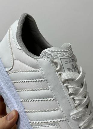 🔆🔅 adidas sneakers boost white  белые eva пена выступающая пятка подошва9 фото