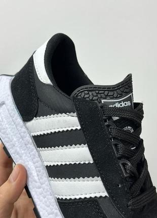 🔆🔅 adidas sneakers boost black white чорно белые eva пена выступающая пятка подошва7 фото