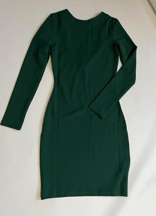 Праздничное зеленое платье, изумрудное платье hm