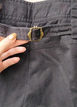 Классные базовые широкие чёрные котоновые брюки topshop 🖤6 фото