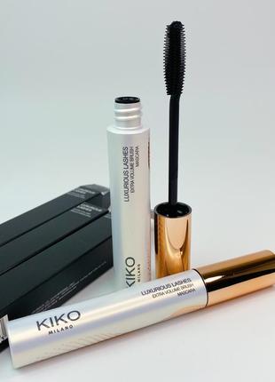 Туш для вій kiko milano туш для вій new luxurious lashes extra volume brush. туш для об’єму вій. подовжуюча туш
