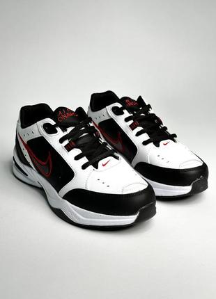 Кросівки nike air monarch black red white біло чорні з червоним піна eva монархи найк2 фото