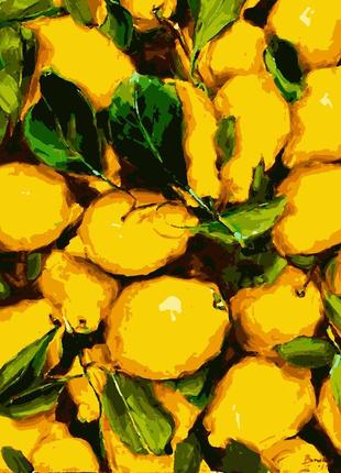 Картина по номерам фрукти сочні лимони 40 х 50 см artissimo pn1235 натюрморт melmil