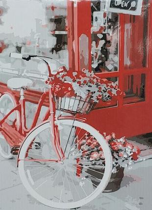 Картина по номерам велосипед з квітами 40х50 см (sy6857) strateg melmil