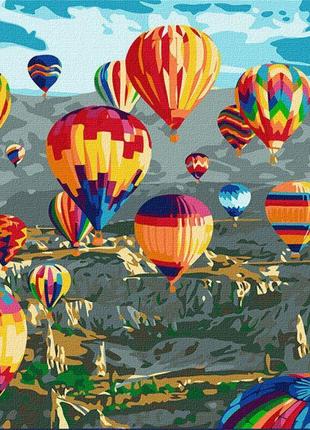 Картина по номерам воздушные шары 40 х 50 см идейка kho2836 полет мечты melmil