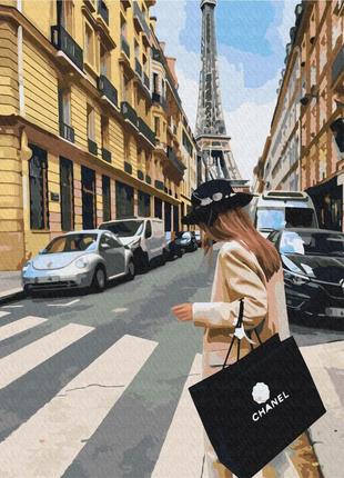 Картина по номерам неделя моды в париже © tany moko bs52887 brushme городской пейзаж по номерам melmil