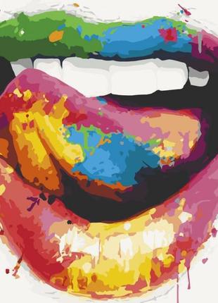 Картина по номерам губы 40 х 50 см art craft цвет соблазна 10245-ac девушка на картине melmil
