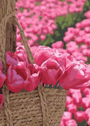 Картина по номерам розовые тюльпаны 40 х 50 см va-3664 strateg melmil