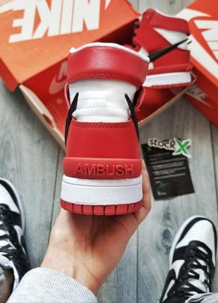 Мужские кроссовки nike dunk x ambush, обувь спортивная6 фото