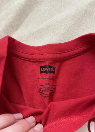 Красная футболка levis, укороченная футболка3 фото