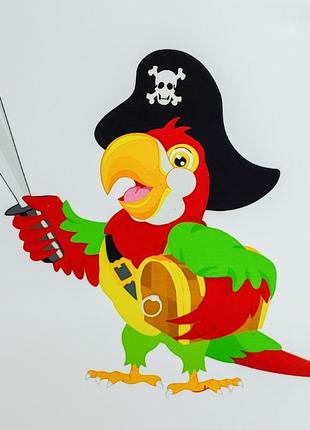 Картина по номерам папуга пірат розміром 30х40 см (ss6665) strateg melmil