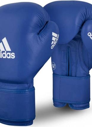 Рукавички боксерські з ліцензією aiba adidas тренувальні шкіряні рукавички 10, 12 oz3 фото