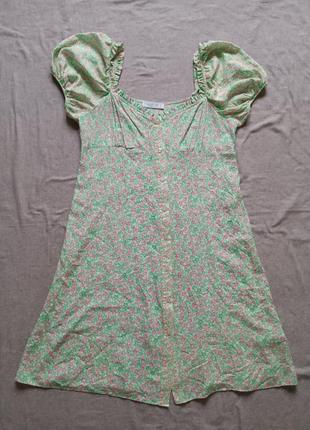 Легке літнє плаття сукня в жрібну квіточку primark