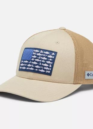 Сітчаста кулькова кепка pfg fish flag columbia sportswear - низька корона