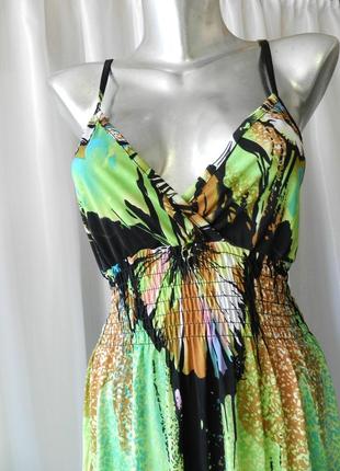 ☘️ шикарный сарафан в пол, ткань масло, на тонких брителях ( с регуляторами) широкая...