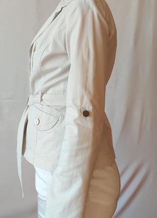 Женский пиджак жакет белый весенний легкий фирменный бренд mes блейзер винтаж ретро7 фото