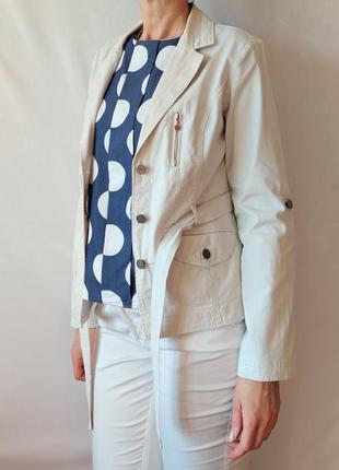 Женский пиджак жакет белый весенний легкий фирменный бренд mes блейзер винтаж ретро4 фото
