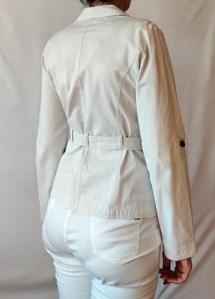 Жіночий піджак жакет білий весняний легкий фірмовий бренд mes блейзер вінтаж ретро6 фото
