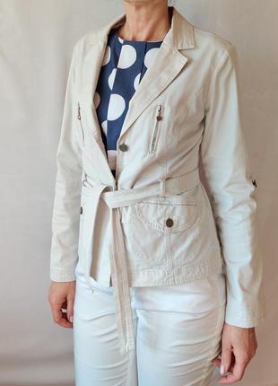 Женский пиджак жакет белый весенний легкий фирменный бренд mes блейзер винтаж ретро3 фото