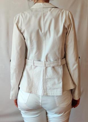 Жіночий піджак жакет білий весняний легкий фірмовий бренд mes блейзер вінтаж ретро5 фото
