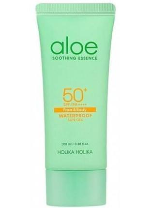 Сонцезахисний гель holika holika aloe waterproof sun gel spf50+ pa++++