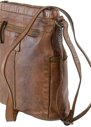 Шикарная удобная дизайнерская кожаная сумка  мессенджер bear design (оригинал 💯 %)7 фото