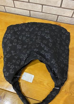 Нова чорна легка текстильна велика сумка на плече хобо10 фото