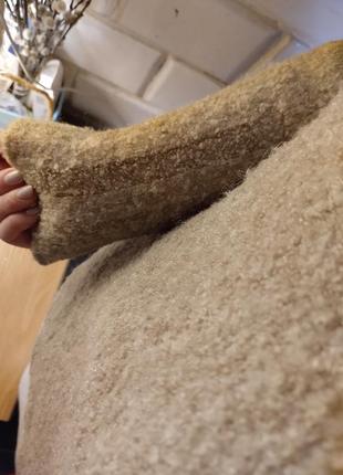 Джемпер свитер мохнатый плюшевый база бежевый теплая кофта коричневый олива2 фото