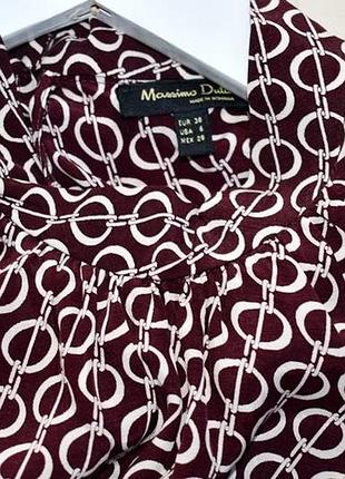 Massimo dutti 55% купро,стильна принтована блуза