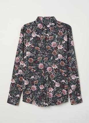 Нова сорочка у квітковий принт h&m, р. s