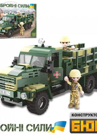 Конструктор limo toy kb 195 зсу военный грузовик, 473 дет