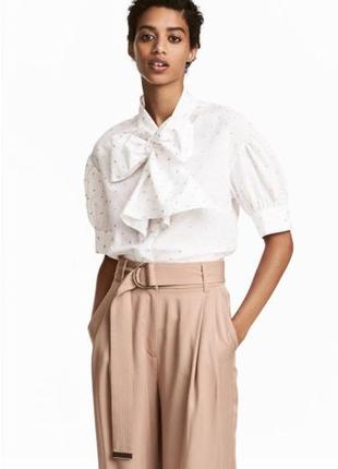 Новая стильная блуза-рубашка с бантом h&amp;m, р. s/m