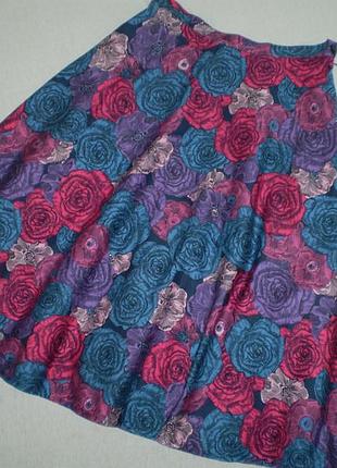 Юбка-полусолнце paraphrase, хлопок, m 46, цветочный принт