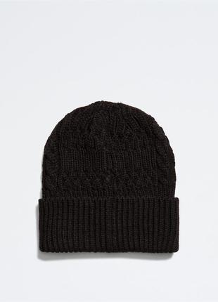 Новая зимняя шапка calvin klein ( ck black knit cuff beanie hat ) с америки2 фото