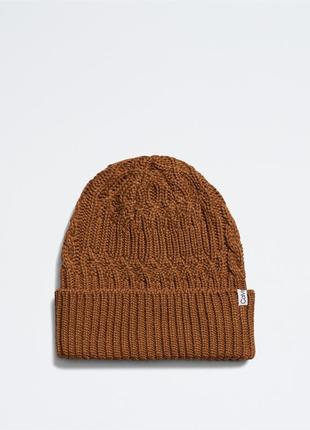 Нова зимова шапка calvin klein (ck medium horn knit cuff beanie hat) з америкари