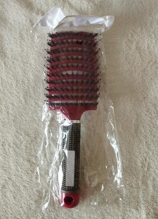 Расческа щетка продувная массажная с комбинированной щетиной для волос3 фото