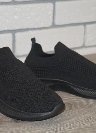 Кросівки текстильні чорні підліткові, розміри: 395 фото
