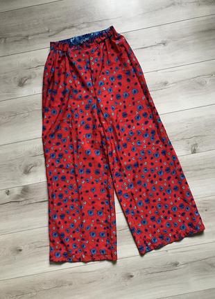 Широкие штаны брюки с цветочным принтом boohoo4 фото