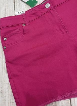 Джинсовые шорты цвета фукси, масловые6 фото