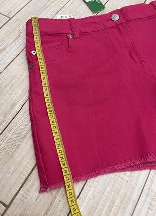 Джинсовые шорты цвета фукси, масловые5 фото