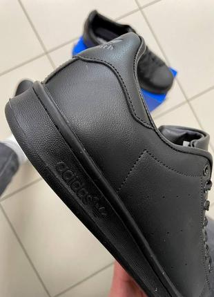 Кроссовки adidas stan smith (all black)5 фото
