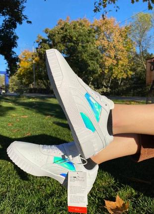 Женские кроссовки puma cali white хамелеон3 фото