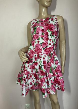 Бавовняне плаття в квіти /xl- xxl/ brend e- vie