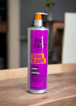 Tigi serial blonde shampoo 970 мл увлажняющий шампунь для блондинок