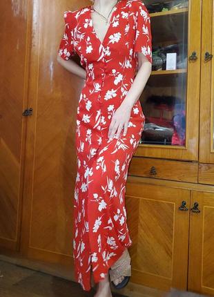 Трендовое платье zara, спереди на пуговицах2 фото