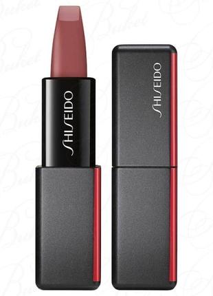 Оригинальный матовая помада shiseido modernmatte powder lipstick 508 semi nude нюд нюдовая нюдовая7 фото
