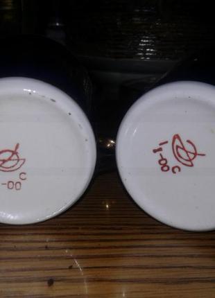 Чашечки чайные пара кобальт позолота винтаж6 фото