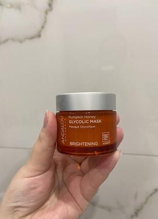 Маска для лица с тыквой и гликолевой кислотой andalou naturals brightening pumpkin honey glycolic mask