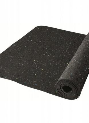 Коврик для йоги и фитнеса nike flow yoga mat 4 mm чорний уні 61х172см n.100.2410.997.os