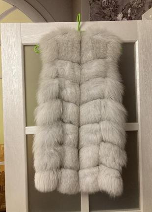 Меховая жилетка мех песец натуральный mykonos